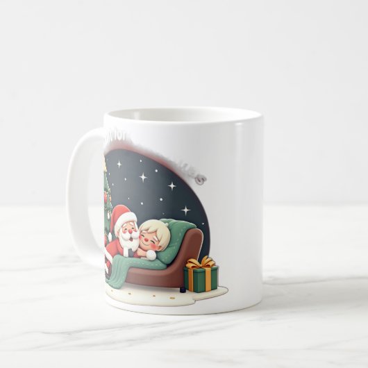 All I want for Christmas is a long nap コーヒーマグカップ (正面左)