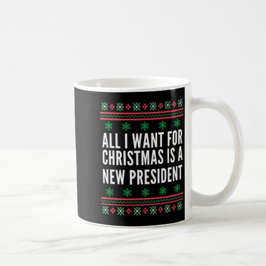 All I Want For Christmas Is A New President  コーヒーマグカップ (右)