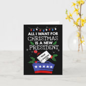 All I Want For Christmas Is A New President Trump  カード (黄色い花)
