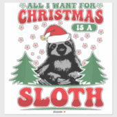 All I Want for Christmas is a Sloth シール (シート)