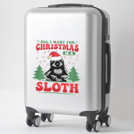 All I Want for Christmas is a Sloth シール (スーツケース)