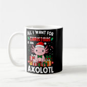 All I Want For Christmas Is An Axolotl Holiday Pet コーヒーマグカップ (左)