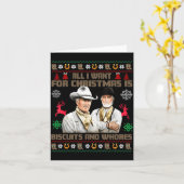 All I Want For Christmas Is Biscuits Funny Ugly Ch カード (黄色い花)