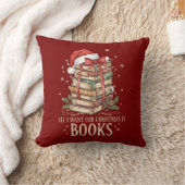 All I Want for Christmas is Books クッション (ブランケット)