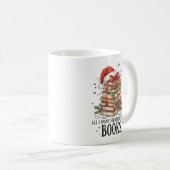 All I Want for Christmas is Books Reading コーヒーマグカップ (正面右)