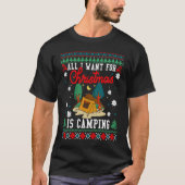 All I Want For Christmas Is Camping Ugly Xmas Swea Tシャツ (正面)