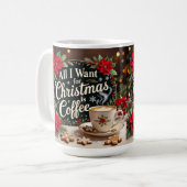 All I want for Christmas is coffee  コーヒーマグカップ (正面左)