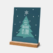 All I want for Christmas is love アクリルサイン (傾斜)