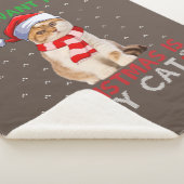 All I Want For Christmas Is My Cat Ugly Santa Cat シェルパブランケット (3/4)