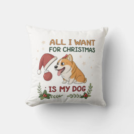 All I Want for Christmas Is My Dog Art クッション