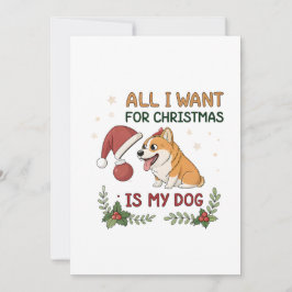 All I Want for Christmas Is My Dog Art シーズンカード