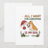 All I Want for Christmas Is My Dog Art シーズンカード (正面/裏面)