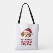 All I Want for Christmas Is My Dog Art トートバッグ (裏面)