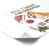 All I Want for Christmas Is My Dog Art フォトプリント (角)