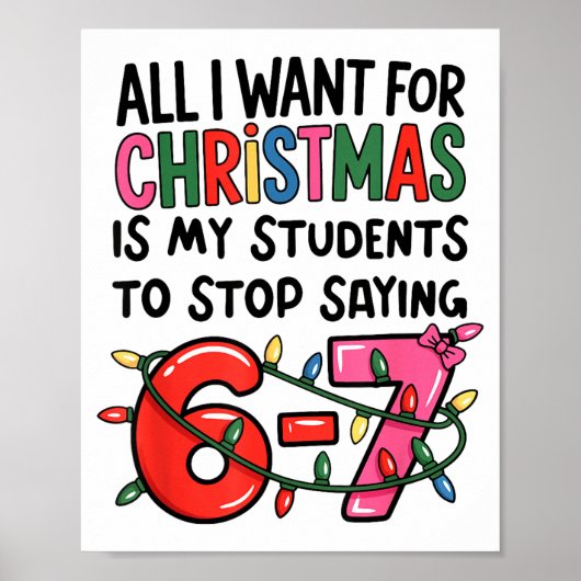 All I Want For Christmas Is My Students To Stop Sa ポスター (正面)