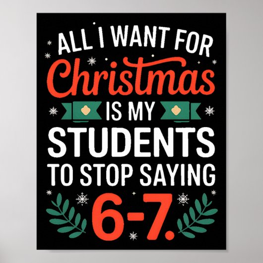 All I Want For Christmas Is My Students To Stop Sa ポスター (正面)