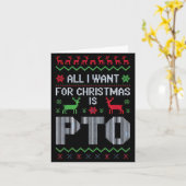 All I Want For Christmas Is Pto Funny Work Office  カード (黄色い花)