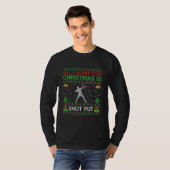 All I Want For Christmas Is Shot Put Ugly Shot Tシャツ (正面フル)