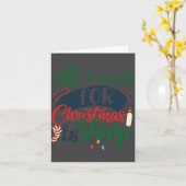 All I Want For Christmas Is Sleep Sarcastic Funny  カード (黄色い花)