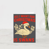 All I Want For Christmas Is Swans Ugly Xmas Sweate カード (正面)