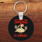 All I Want For Christmas Is Swans Ugly Xmas Sweate キーホルダー (正面)