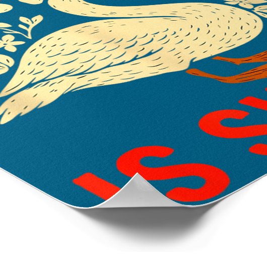 All I Want For Christmas Is Swans Ugly Xmas Sweate ポスター (角)