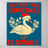 All I Want For Christmas Is Swans Ugly Xmas Sweate ポスター (正面)