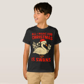 All I Want For Christmas Is Swans Ugly Xmas Sweate Tシャツ (正面フル)