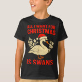 All I Want For Christmas Is Swans Ugly Xmas Sweate Tシャツ (正面)