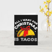 All I Want For Christmas Is Tacos Long Sleeve  カード (黄色い花)