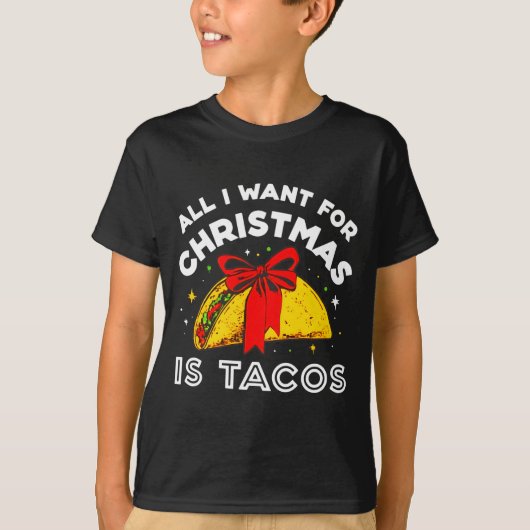 All I Want For Christmas Is Tacos Long Sleeve  Tシャツ (正面)