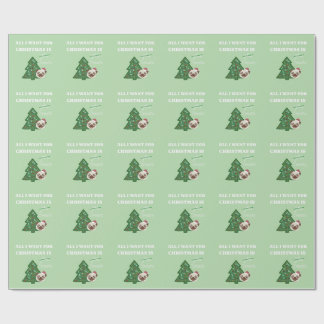 All I want for Christmas is treats ラッピングペーパー