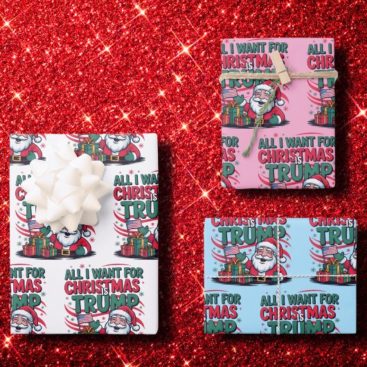 All i Want For Christmas is Trump, Trump Christmas ラッピングペーパーシート