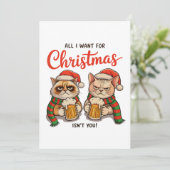 All I Want For Christmas Isn’t You Angry Cats Xmas シーズンカード (スタンド正面)
