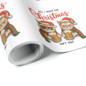 All I Want For Christmas Isn’t You Angry Cats Xmas ラッピングペーパー (ロールコーナー)