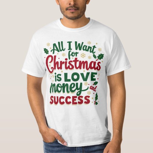 All I Want for Christmas T-Shirt Tシャツ (正面)
