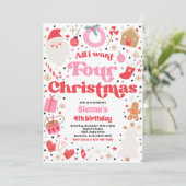 All I Want Four Christmas 4th Birthday Party 招待状 (スタンド正面)