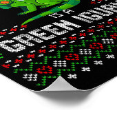 All I Want Green Iguana Lizard Christmas Ugly Xmas ポスター (角)