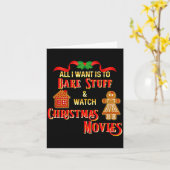 All I Want To Do Is Watch Christmas Movies And Bak カード (黄色い花)