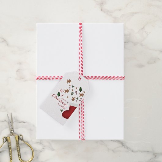 all i wanted for christmas is cookie ギフトタグ (より糸付き)