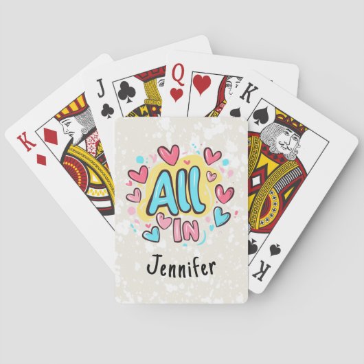 「All In」グラフィティパーソナライズされた・スタイル トランプ (裏面)