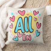 「All In」グラフィティ・スタイル クッション (ブランケット)