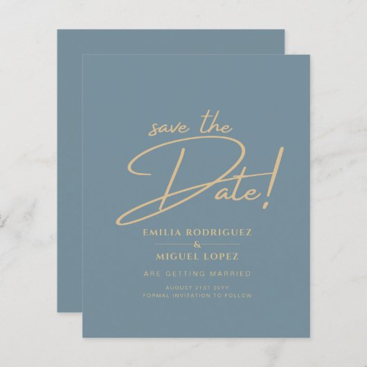 All-in-1シーエレガントガラスティール(緑がかった色)金ゴールド結婚のQR cd (正面/裏面)