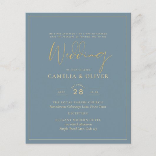 All-in-1シーエレガントガラスティール(緑がかった色)金ゴールド結婚のQR cd (正面)