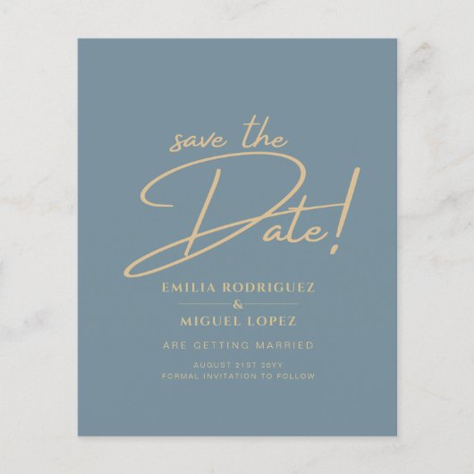 All-in-1シーエレガントガラスティール（緑がかった色）金ゴールド結婚のQR cd チラシ (正面)