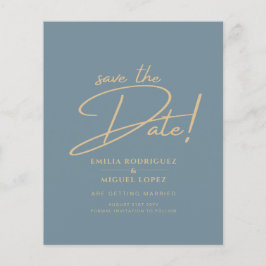 All-in-1シーエレガントガラスティール（緑がかった色）金ゴールド結婚のQR cd チラシ