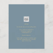 All-in-1シーエレガントガラスティール(緑がかった色)金ゴールド結婚のQR cd チラシ (裏面)