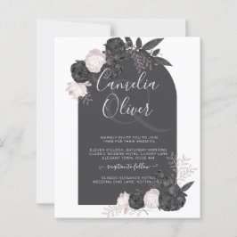 All-In-1ブラック赤面バラゴシック結婚ズQRコード