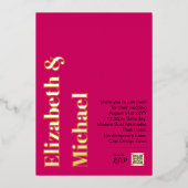 All-in-1 GOLD FOIL PINK実在 Photo QRコード(All-in-1 GOL 箔招待状 (正面)