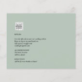 All-in-1 Greeneryフォトアレ葉イのQRフォトオーバーレイ結婚。 (裏面)